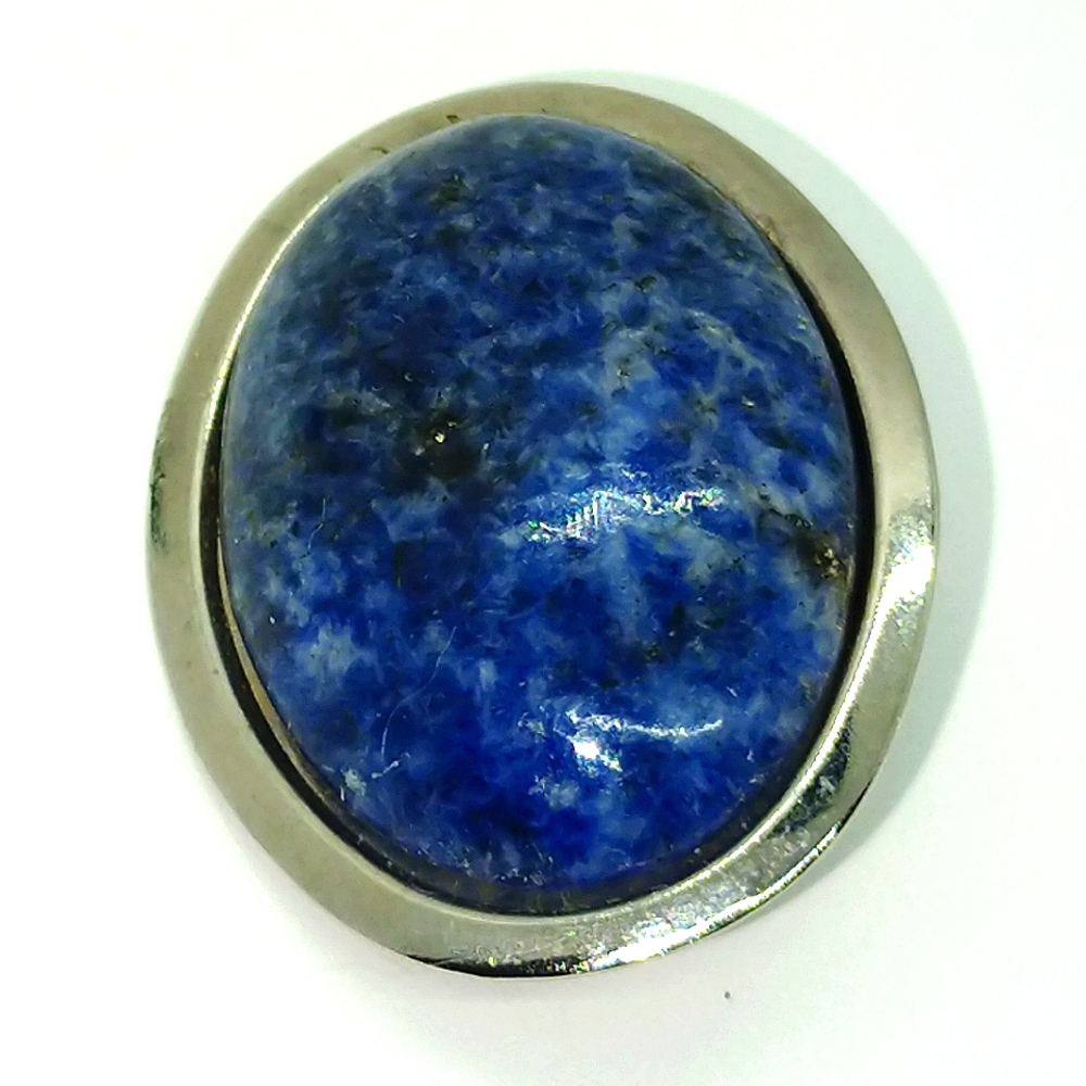 Vintage Stone Sodalite Brooch - Picture 3 of 7